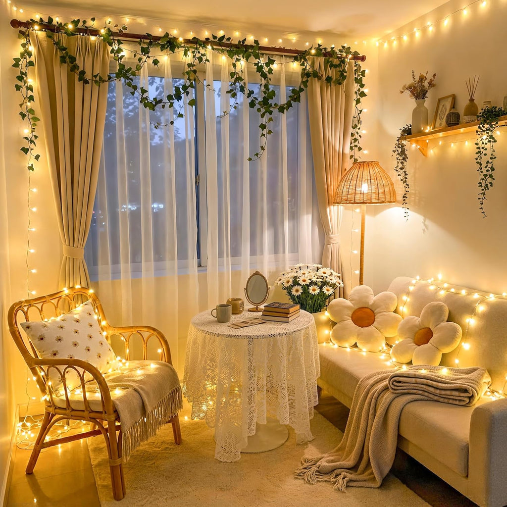 168FT 600 LED Christmas Lights Outdoor Waterproof Clear Wire Indoor String Lights for outside Warm White Christmas Tree Lights Plug in for Bedroom Wedding Party Valentines Decor