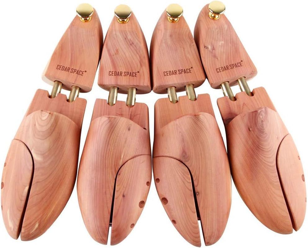 Cedar Shoe Trees for Men, 7.5-14 Sizes Cedar Shoe Trees, 2 Pairs Wooden Shoe Stretcher Tree