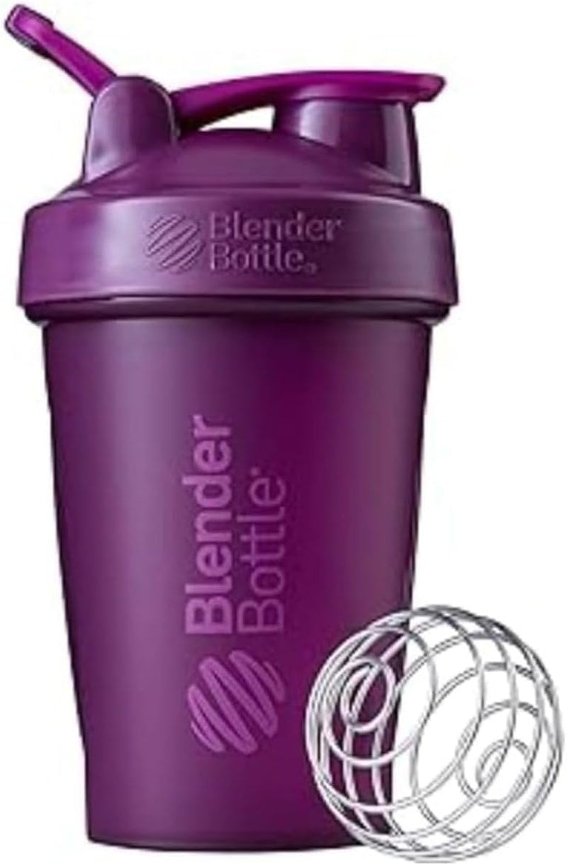 Classic Shaker Bottle Perfect for Protein Shakes and Pre Workout, 20-Ounce, Plum