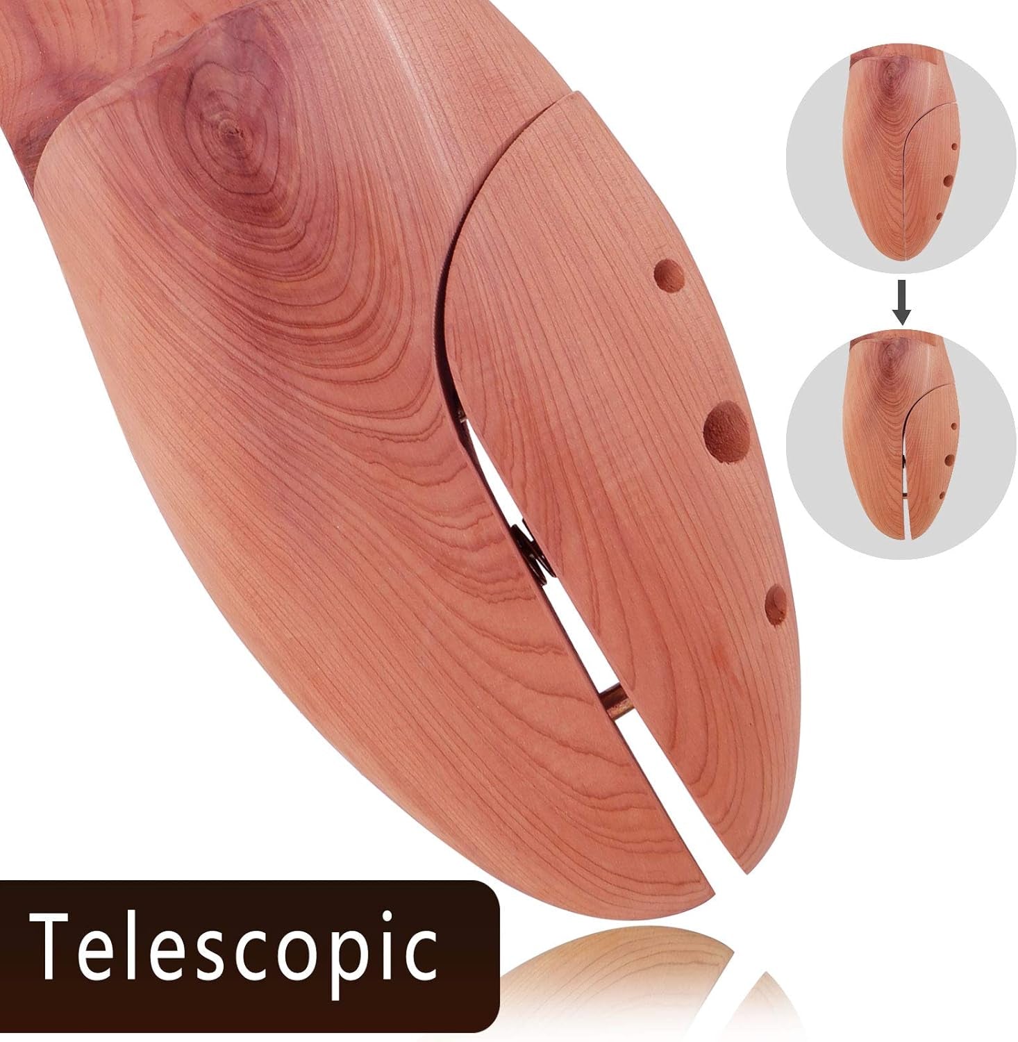 Cedar Shoe Trees for Men, 7.5-14 Sizes Cedar Shoe Trees, 2 Pairs Wooden Shoe Stretcher Tree