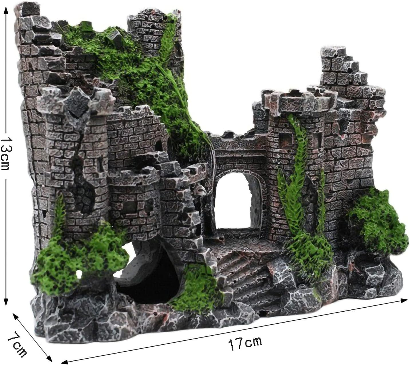 Aquarium Ornaments Resin Castle Decorations Submarine Fish Tank Supplies Accessories Eco-Friendly Fish Tank Creativity Aquarium Ornament Betta Fish Hide Cave